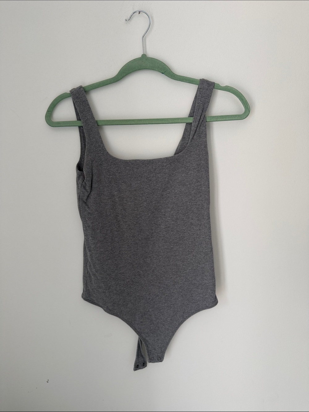 Abercrombie & Fitch Heather Gray Tank One-Piece Bodysuit